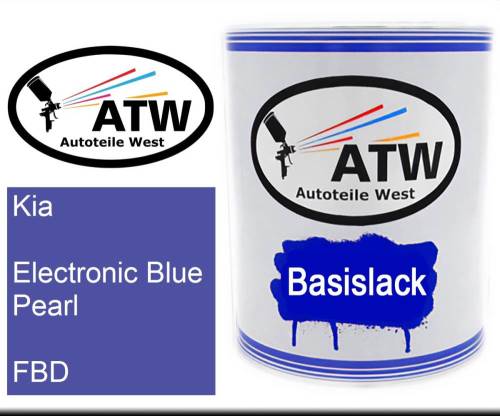 Kia, Electronic Blue Pearl, FBD: 1L Lackdose, von ATW Autoteile West.